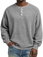 Mens Fashionable Printed Casual Long-sleeve Shirt - Image 6