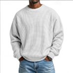 Mens Fashionable Simple And Relaxed Fit Sweatshirt - Image 3
