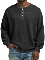 Mens Fashionable Printed Casual Long-sleeve Shirt - Image 9