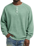 Mens Fashionable Printed Casual Long-sleeve Shirt - Image 8