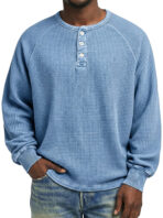 Mens Fashionable Printed Casual Long-sleeve Shirt - Image 2