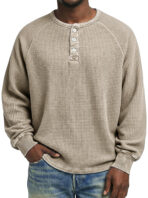 Mens Fashionable Printed Casual Long-sleeve Shirt - Image 4